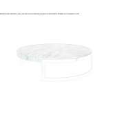 Low round coffee table made of ebony Gundelen