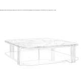 Low coffee table with storage space Zena