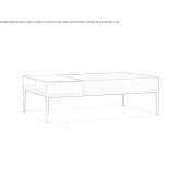 Rectangular coffee table made of wood veneer with storage space Saltash