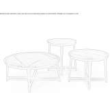 Low round coffee table made of porcelain stoneware Hadspen