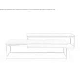 Rectangular coffee table made of Carrara marble Melilli