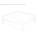 Square coffee table made of wooden veneer with a drawer Saltash