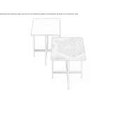 Square coffee table made of MDF Forau