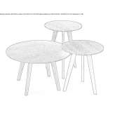 Round side table Laurino
