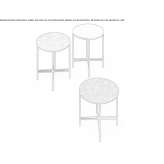 Round coffee table made of MDF Forau