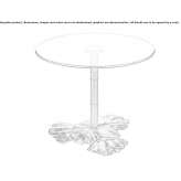 Round brass high side table Verea