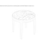 Low round coffee table made of marble Turkheim