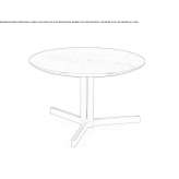 Low round coffee table made of marble Pontevel
