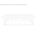 Low rectangular metal coffee table with marble top Gosnell