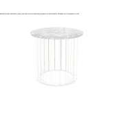 Dark Emperador round metal coffee table and top Gosnell