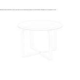 Round metal coffee table and bronze glass top Aholming