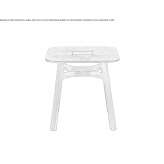 Square side table made of solid wood Norco