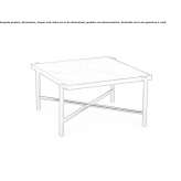 Niski kwadratowy ceramiczny stolik kawowy Bining