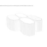 Modular octagonal walnut coffee table Marzi