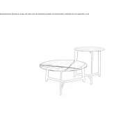 Round marble coffee table for the living room Podilsk