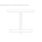 Rectangular metal coffee table Levate