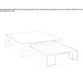 Low coffee table with MDF board and ceramic top Vardoe