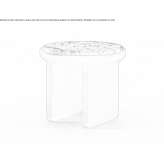 Nero Marquina round marble coffee table Farnay
