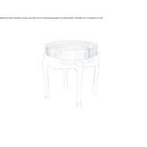 Round, ebony coffee table for the living room Annaburg