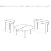 Metal coffee table Gambasca