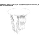 Round coffee table made of stainless steel Rousson