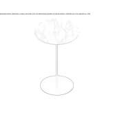 Tall side table in Carrara marble with a metal base Quern