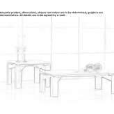 Square travertine coffee table Petresti
