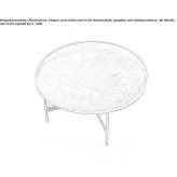 Round coffee table made of wooden veneer Balta