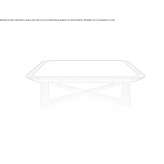 low square coffee table made of wood and a leather-covered top Trevol