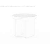 Round walnut coffee table Farnay