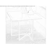 Square coffee table with a metal base and a wooden top Saposoa