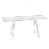 Rectangular wooden console table Laurino