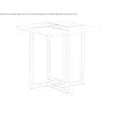 Square wooden coffee table with brass base Cranbury