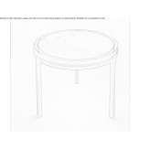 Round coffee table with a metal structure and a marble top Palora