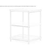 Square side table in bronze and wood Morance
