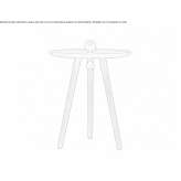 Round coffee table made of solid wood Spergau