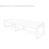 A low rectangular wooden coffee table with a sled base Strzyzow