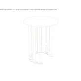 Round metal coffee table and lacquered wood top Gosnell