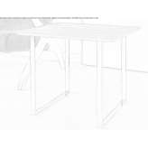 Tall side table with metal base and marble top Castanea
