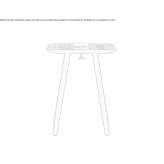 Square side table made of solid wood Spergau
