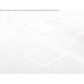 Rectangular marble side table Lamme