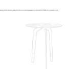 Round oak coffee table Cachan
