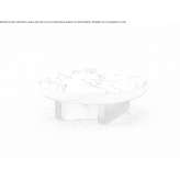 Round coffee table made of Calacatta marble Farnay