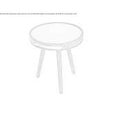 Round coffee table made of wood and glass Spergau