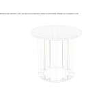 Round metal coffee table and walnut top Gosnell