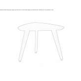 Triangular wooden coffee table Labiszyn