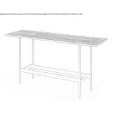 Rectangular console with DV glass top Jursinci
