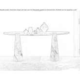 Demilune marble console table Horasan
