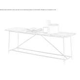 Rectangular marble console table Camocim