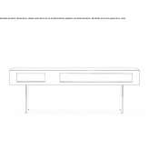 Rectangular console table with drawers Convoy